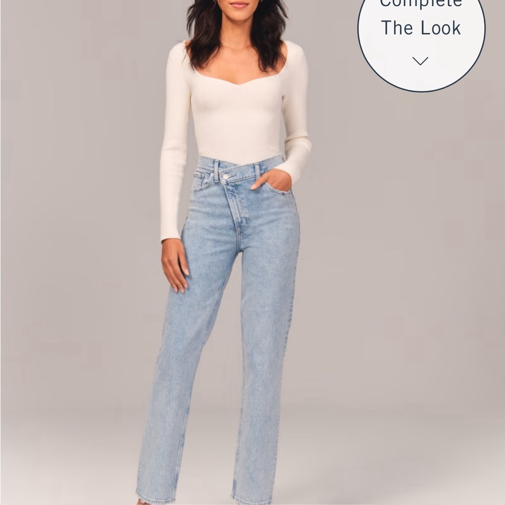 Abercrombie & Fitch Light With Criss-Cross Waistband jeans